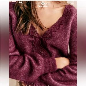 Sezane Henria cardigan Size S | US 4 Color: Burgundy